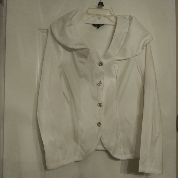 Samuel Dong Collared Button Down Top M - Picture 2 of 7